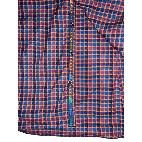 Robert Graham Men’s Large Trotter Plaid Long Sleeve Button Down Shirt Flip Cuff - Picture 7 of 8